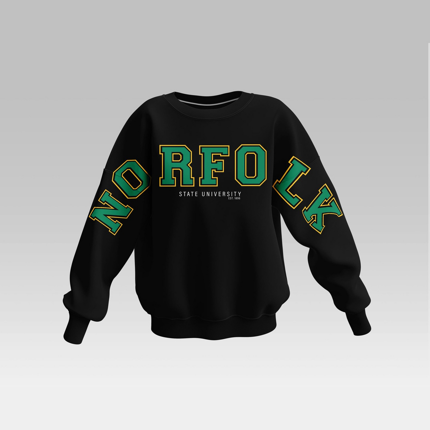BLACK NSU FULL SWEATSHIRT